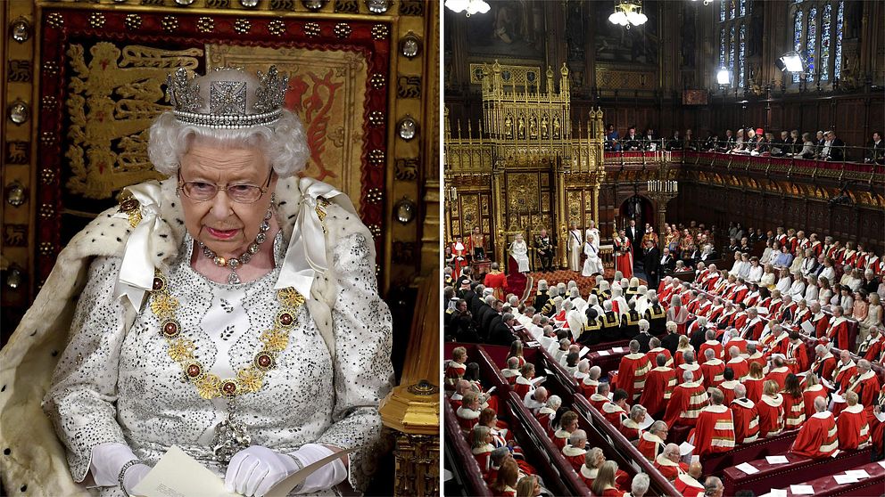 Drottning Elizabeth. Brittiska parlamentet.