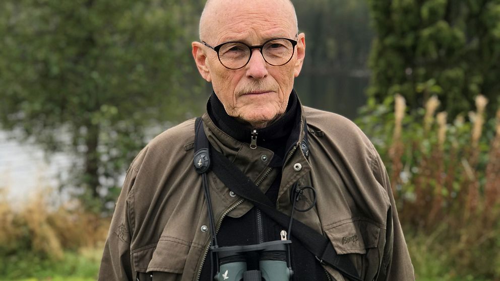Christer Florman, Naturskyddsföreningen, framför träd och sjö