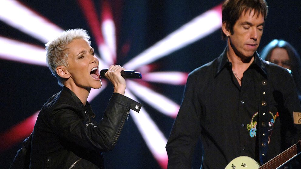 Roxette – Marie Fredriksson och Per Gessle, uppträder i programmet för Världens Barn 2006.