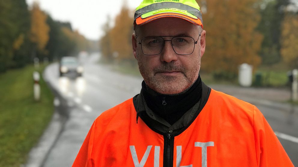 Robert Ålrud i orange reflexväst