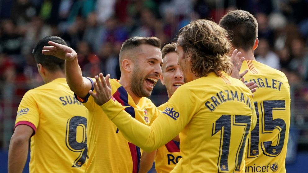 Barcelona jublar efter mål mot Eibar.