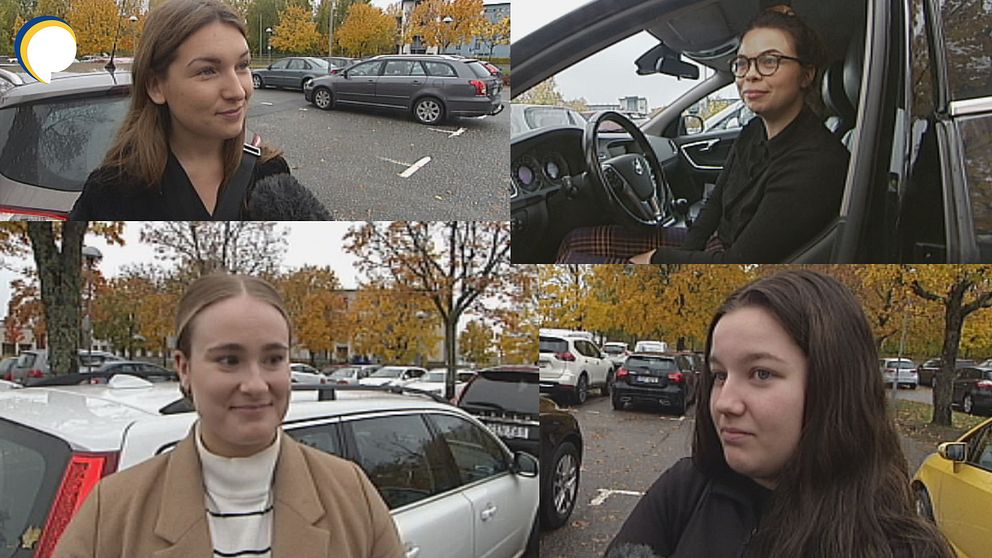 Ett montage av fyra bilder på studenter vid Örebro universitet.