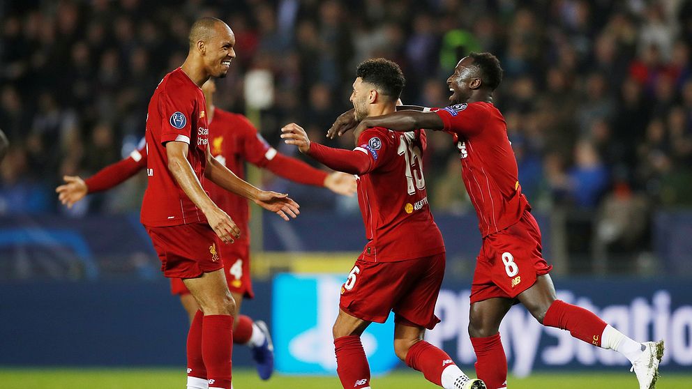 Liverpool jublar efter Alex Oxlade-Chamberlains mål.