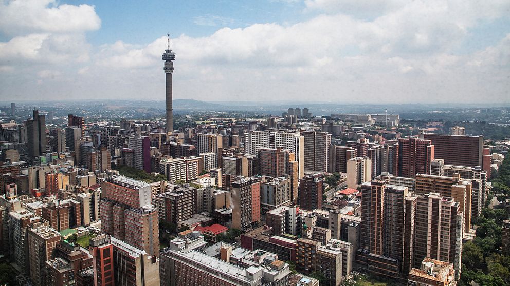 Utsikt från Ponte City Tower i Johannesburg.