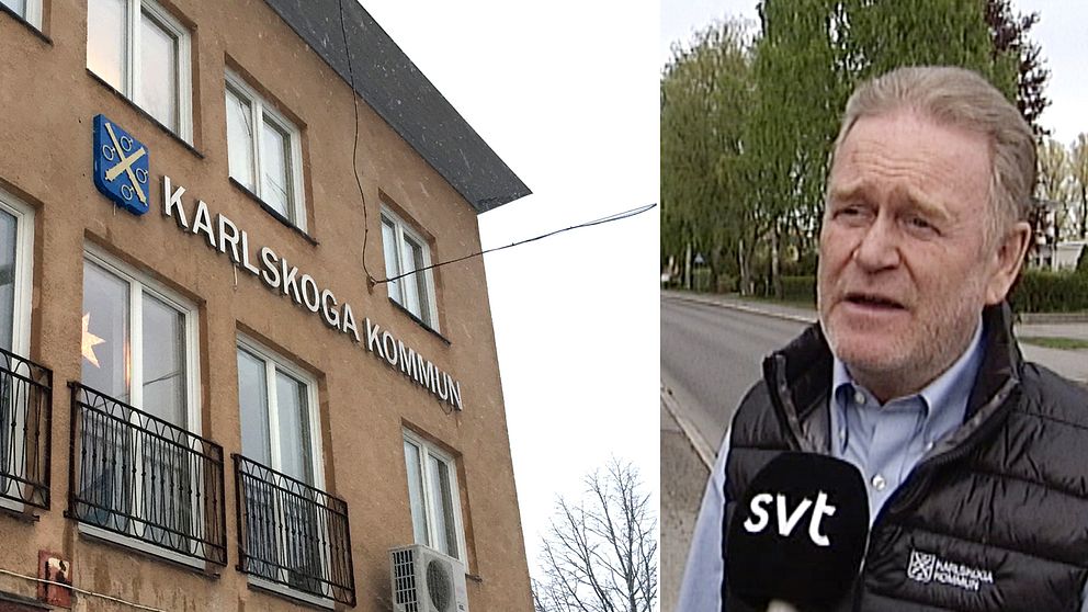 Karlskogas kommunhus samt Tony Ring