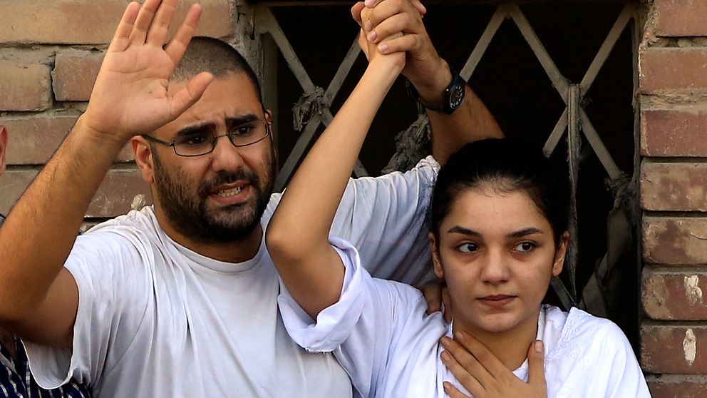 Egyptiska demokratiaktivisten Alaa Abdel-Fattah och dokumentärfilmaren Sanaa Seif