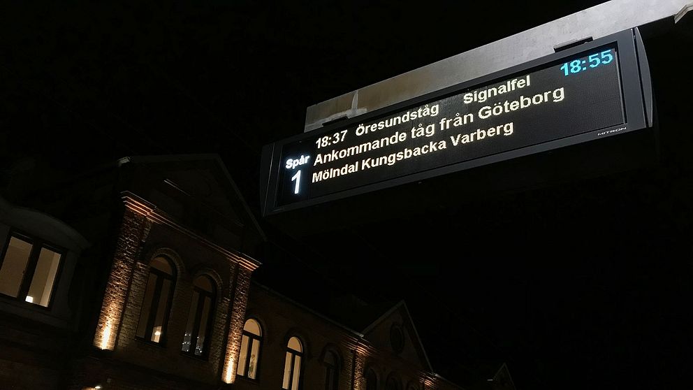 Bild tagen på tågstationen i Halmstad.