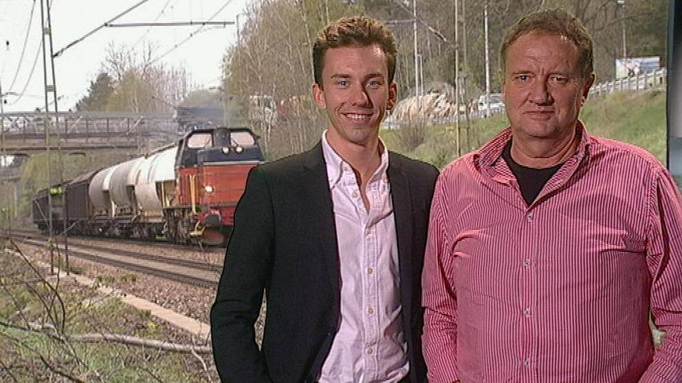 Reportrarna Kjell Lundström och Oskar Jönsson prisas för sin granskning om den svenska järnvägen.
I kväll tilldelas de utmärkelsen Guldsleven vid årsmötet med Publicistklubbens östra krets.