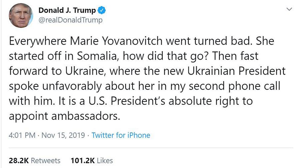 President Donald Trumps tweet.