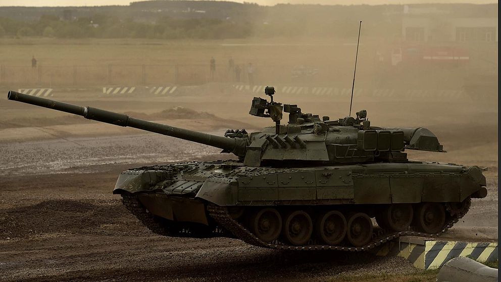 En rysk pansarvagn. Bilden är tagen vid en militär uppvisning i augusti 2014.