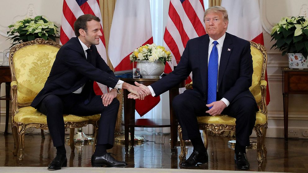 Donald Trump och Emmanuel Macron.