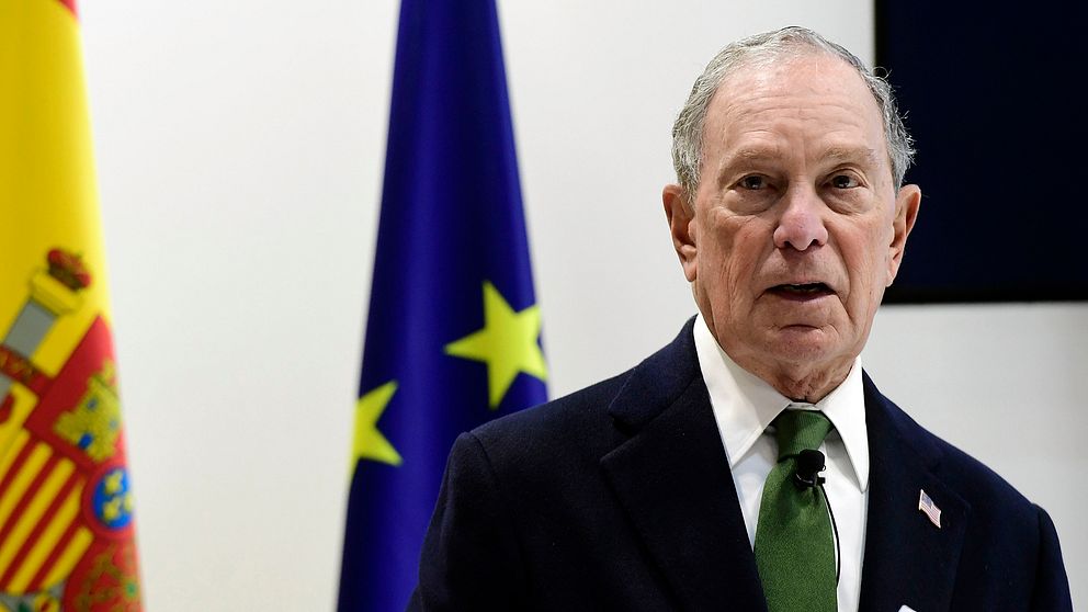 En av de demokratiska presidentkandidaterna Michael Bloomberg är på plats på klimatmötet i Madrid och talar för att USA ska stanna kvar i Parisavtalet.