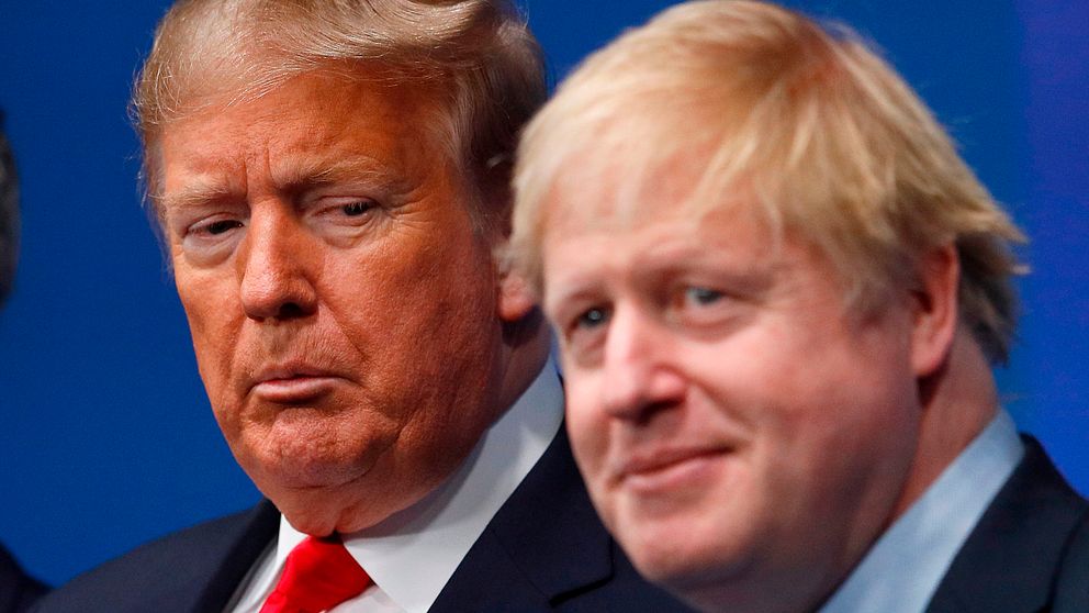 Den amerikanska presidenten Donald Trump och Toryledaren Boris Johnson.