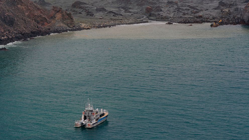 Åtta elitsoldater landsteg White Island på fredagen för att bärga kroppar efter vulkanutbrottet tidigare i veckan.