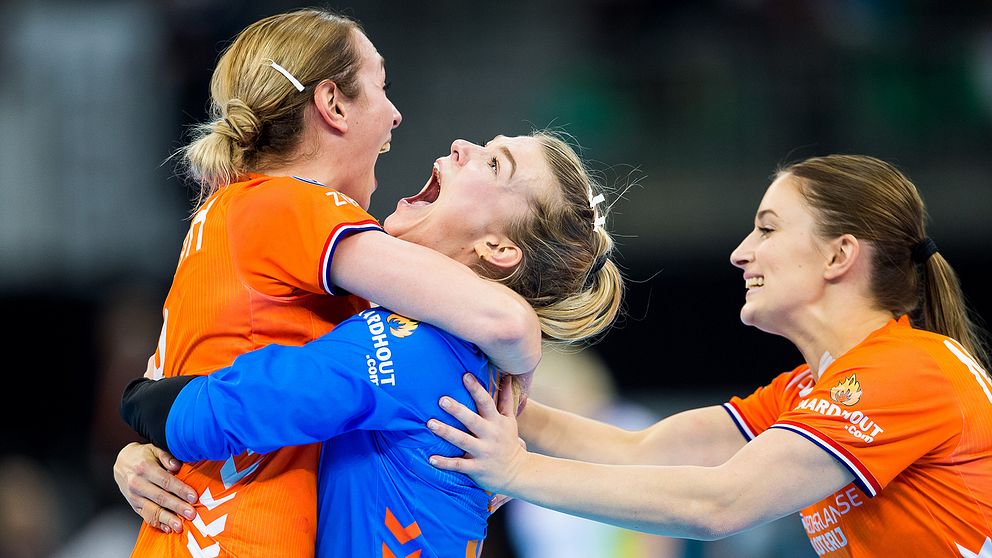 Nederlänsk glädje efter semifinalsegern.