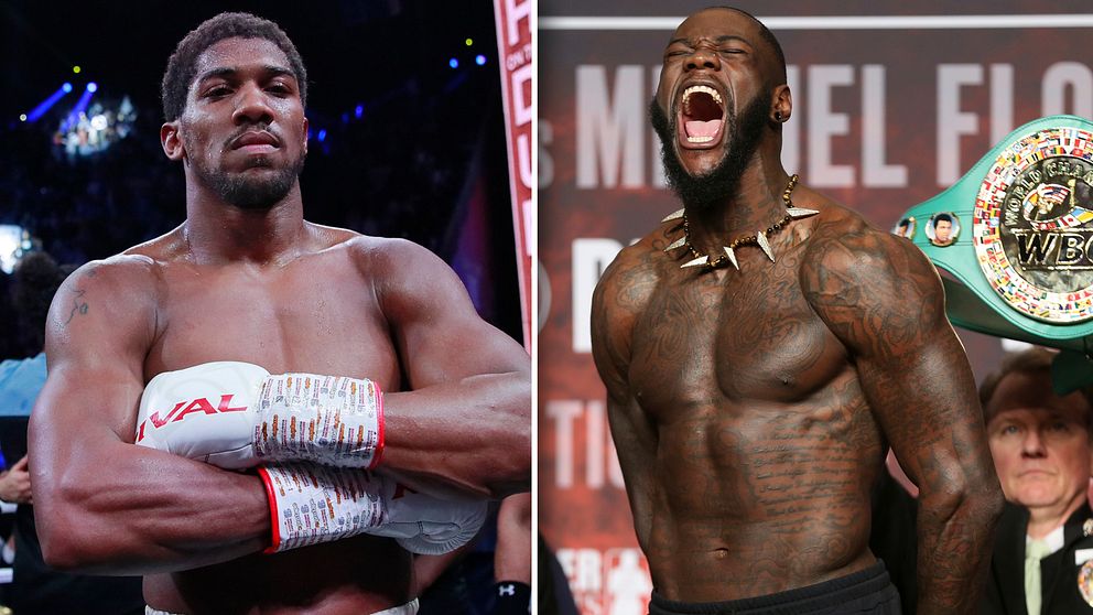 Tungviktaren Anthony Joshua (vänster) utmanar WBC-mästaren Deontay Wilder.