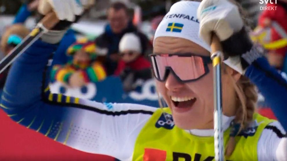 Linn Svahn skrällvann sprintfinalen i Davos.