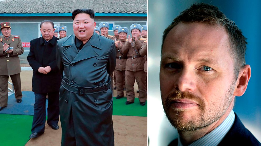 Bild till vänster: Jong-Un besöker en militärbas. Bild till höger: Björn Jerdén.