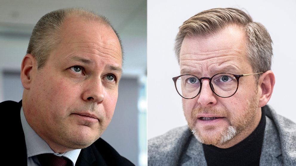 Justitie- och migrationsminister Morgan Johansson (S) och inrikesminister Mikael Damberg (S).