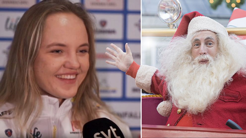 Både Linn Svahn och Stina Nilsson tittar på julkalendern varje morgon.