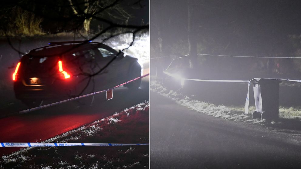 Polisen har spärrat av en stor villatomt utanför Kungsbacka efter det misstänkta mordet på juldagskvällen.