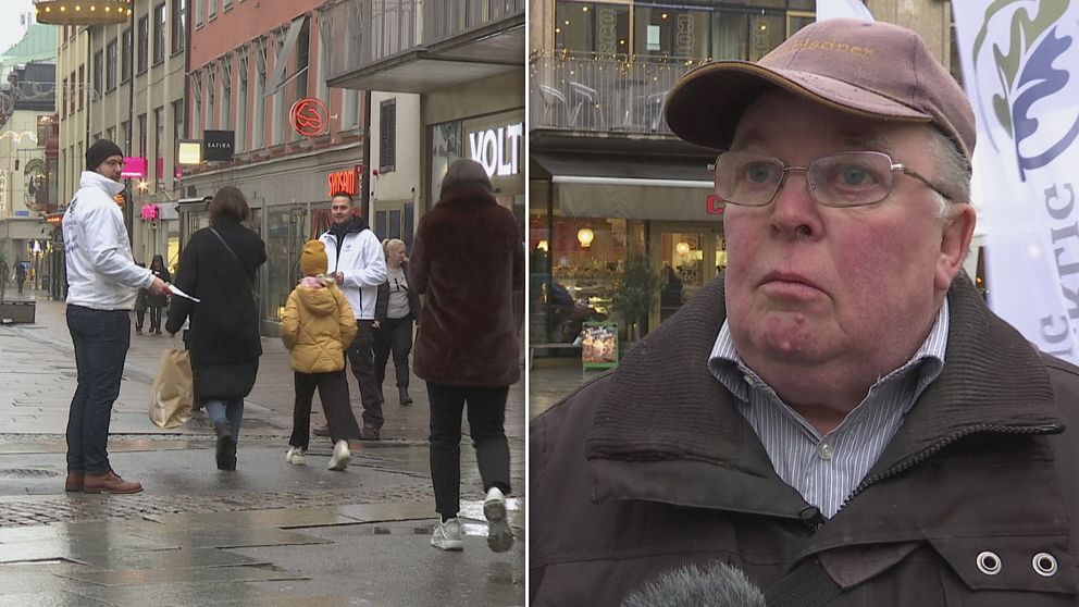 Emanuel Lindström (MED) och Nils-Erik Nilsson manifesterade mot avvecklingen av kärnkraft i Sverige – dagen innan reaktor 2 stängs av.