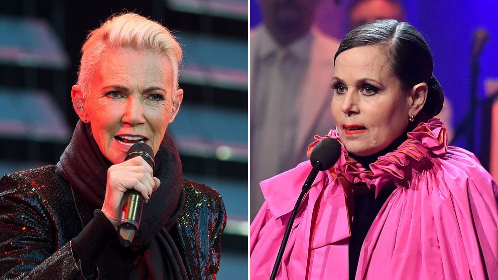 Marie Fredriksson och Sara Danius, två dödsfall som skakade Sverige i år. Bilden på Marie Fredriksson är tagen under en konsert med Roxette i Kalmar 2015 och bilden på Sara Danius är från QX-galan i år.