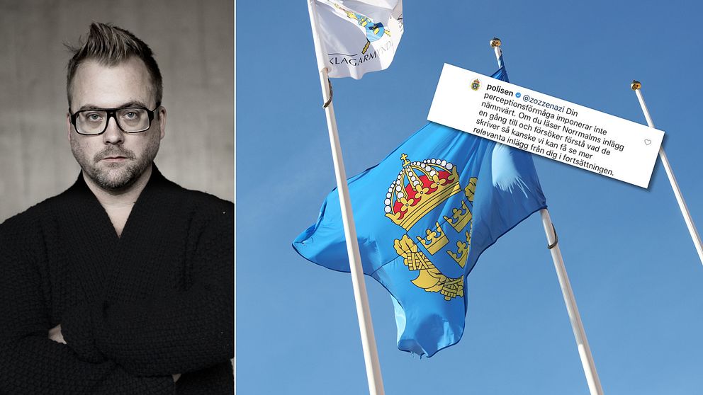 Mårten Schultz, professor i civilrätt vid Stockholms universitet, kritiserar polisen efter felaktiga uppgifter på polisens officiella Instagramkonto.