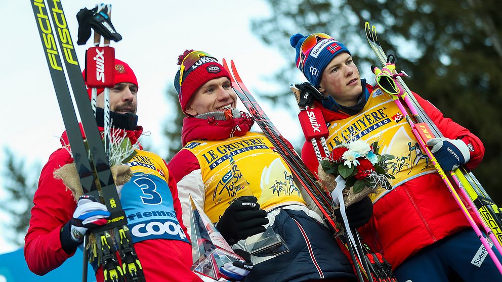 Sergej Ustjugov, Alexander Bolsjunov och Johannes Hösflot Kläbo.