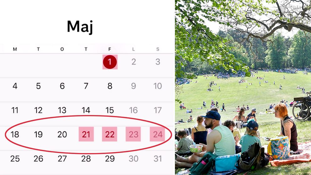 I maj finns goda chanser att med några få semesterdagar få till längre ledighet