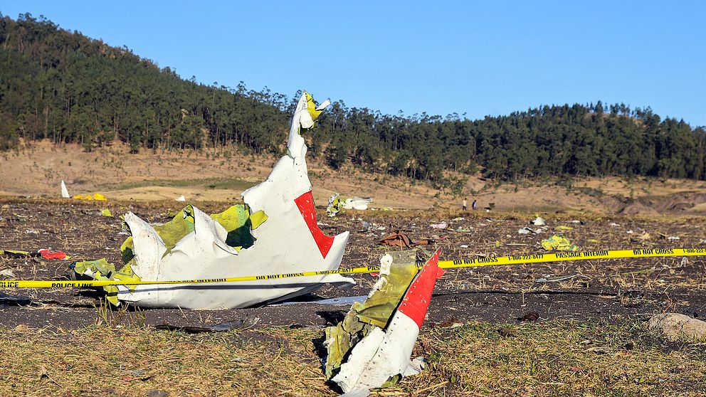 Flygplansrester från den krasch i Etiopien 2019, där ett av de uppmärksammade Boeing 737 Max 8-planen kraschade. Det var en av två olyckor på kort tid med modellen vilket gjorde att alla plan av den typen förbjöds från att flyga i ett antal länder runt om i världen.