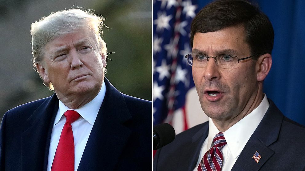 Försvarsminister Mark Esper har inte sett de bevis som president Donald Trump menar finns för att den iranske toppgeneralen Qassem Soleimani planerade ambassadattacker.