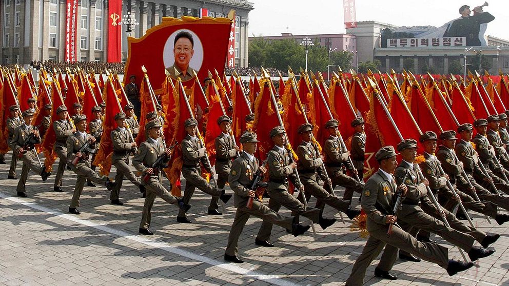 Militärparad i Nordkorea.