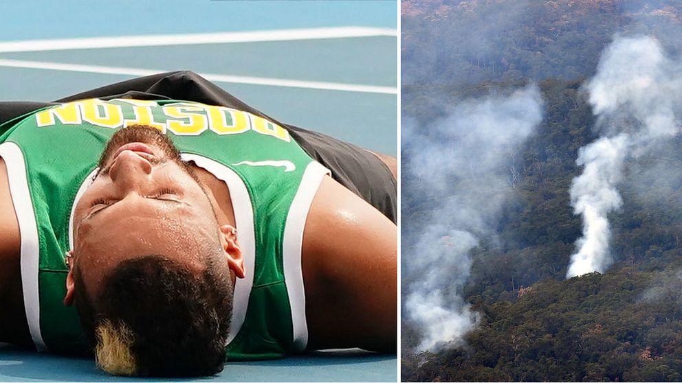 Är de tidigare bränderna farliga för Nick Kyrgios och de andra Australian Open-spelarna eller ej?