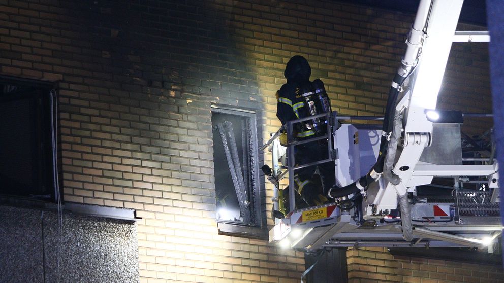 Brand i flerfamiljshus i Nässjö