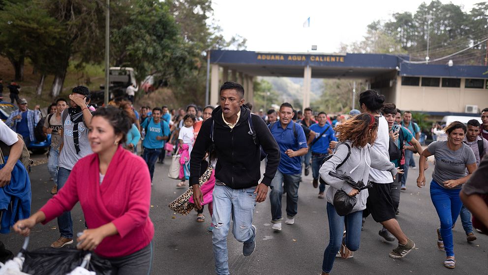 Omkring 3 000 migranter har den senaste veckan gått från Honduras till gränsen mot Mexiko.