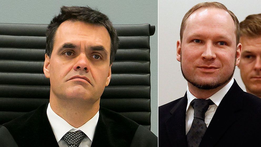Domaren Arne Lyng och Anders Behring Breivik