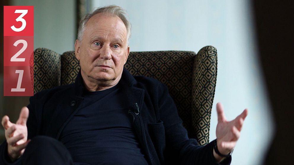 Bild på Stellan Skarsgård från Kulturnyheternas intervju med skådespelaren.