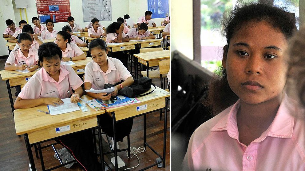 15-åriga Yuvadee fick en plats på Yaowawit-skolan sedan hennes by spolats bort av tsunamin