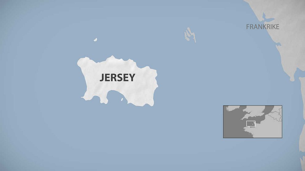 En karta som visar Jersey