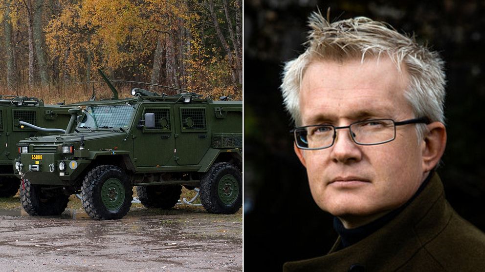 Försvarsexpert Lars Wilderäng ser många anledningar till stölden av militärfordonen i Enköping. Fordonet på bilden är från ett annat tillfälle