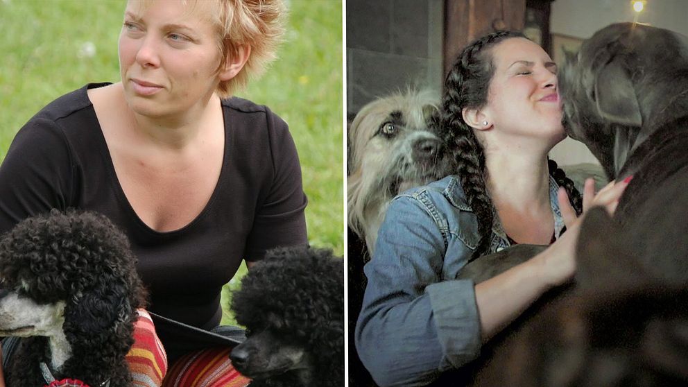Hundinstruktör Jenny Afvander och hundbeteendespecialisten Alexandra Ortega.