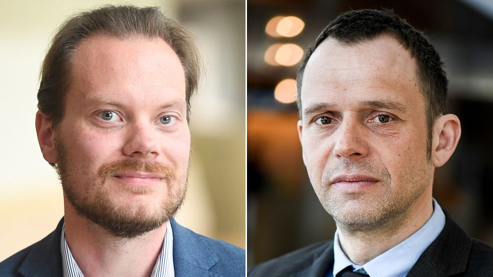 Martin Kinnunen (SD), miljöpolitisk talesperson och Jens Holm (V), miljöpolitisk talesperson.