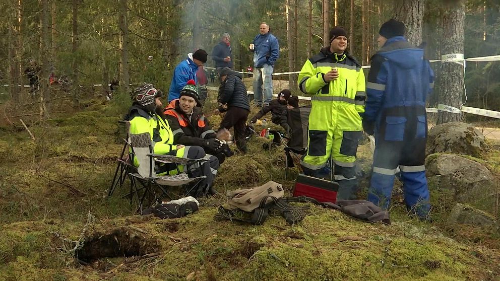 Rallypublik på shakedownsträckan Skalla