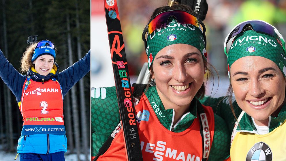 Hanna Öberg hyllas av sina italienska konkurrenter Dorothea Wierer och Lisa Vittozzi.