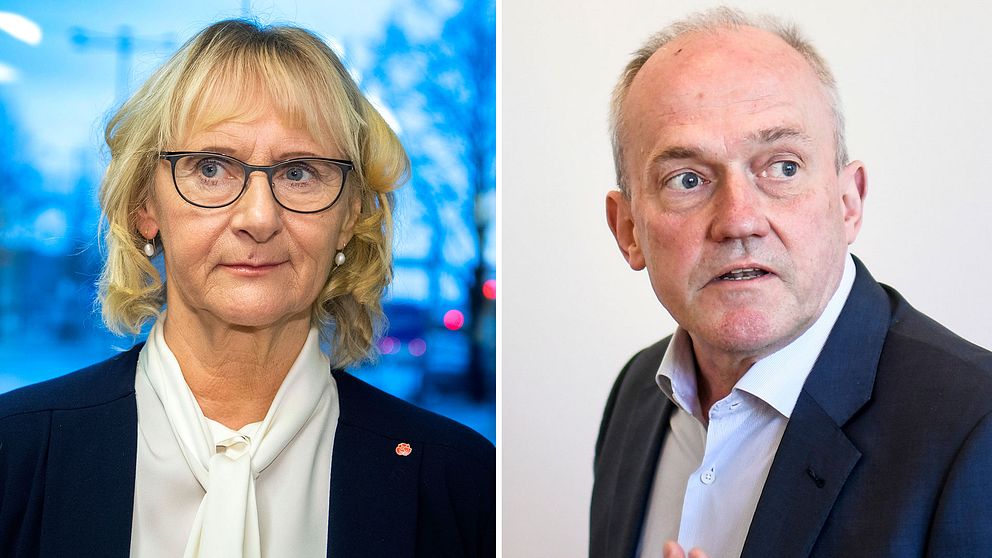 Civilminister lena Micko och SCB:s generaldirektör Joakim Stymne