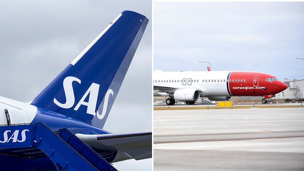 SAS och Norwegians plan på Teneriffa och Gran Canaria förblir stående även under söndagen.