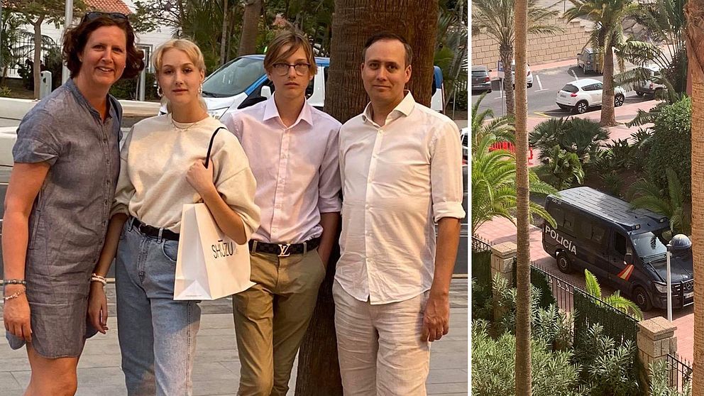 Familjen Strandvik från Åland bestående av Harriet, Emilia, Daniel och Thomas är fast på hotellet H10 Costa Adeje Palace på Teneriffa på grund av coronaviruset.