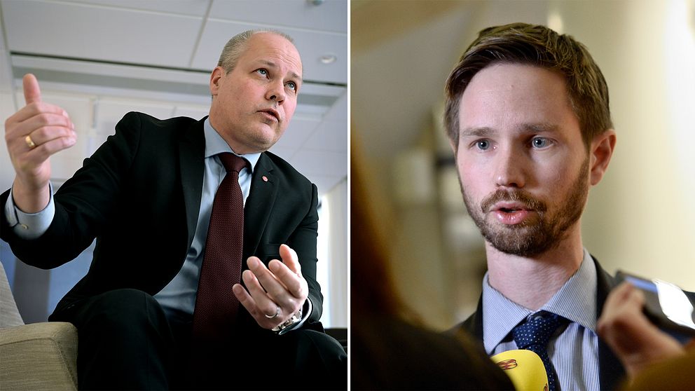 Morgan Johansson (S) och Rasmus Ling (MP).