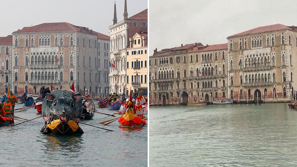 Se hur Venedig tömts sedan coronautbrottet